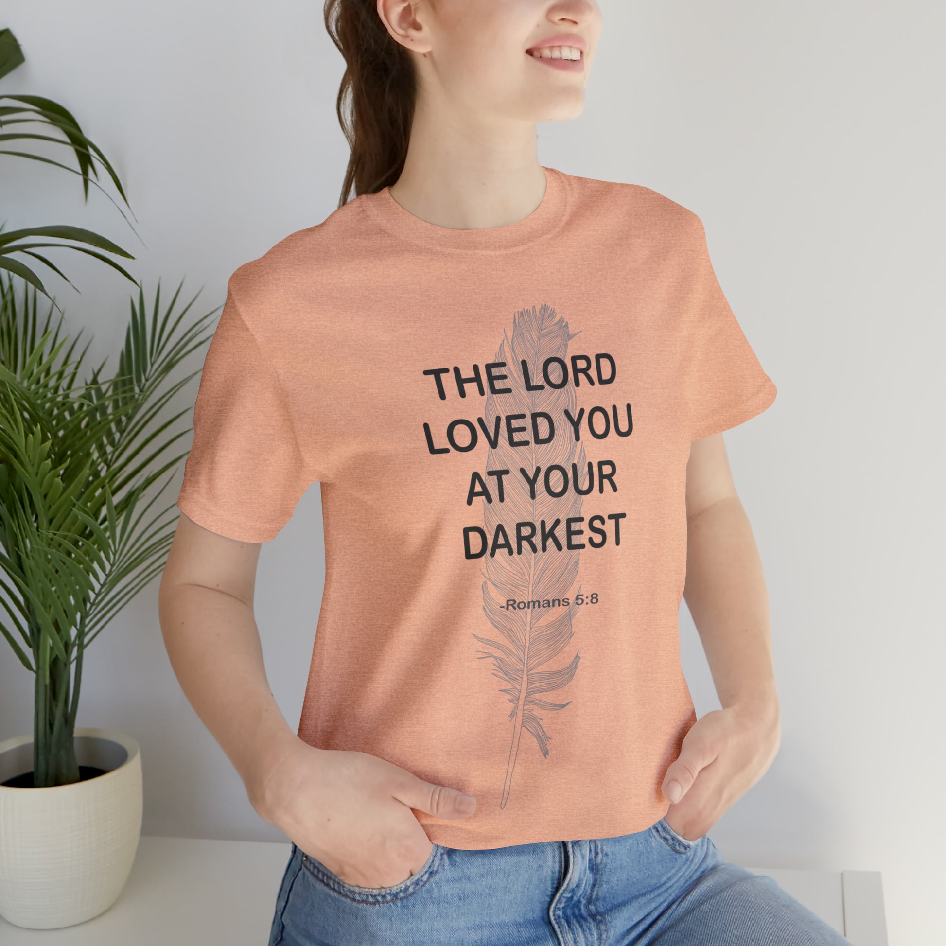 This shirt is the perfect way to share your faith with those around you and let them know that they are not alone in their struggles. With its simple and encouraging message, you can help lead someone to Christ.